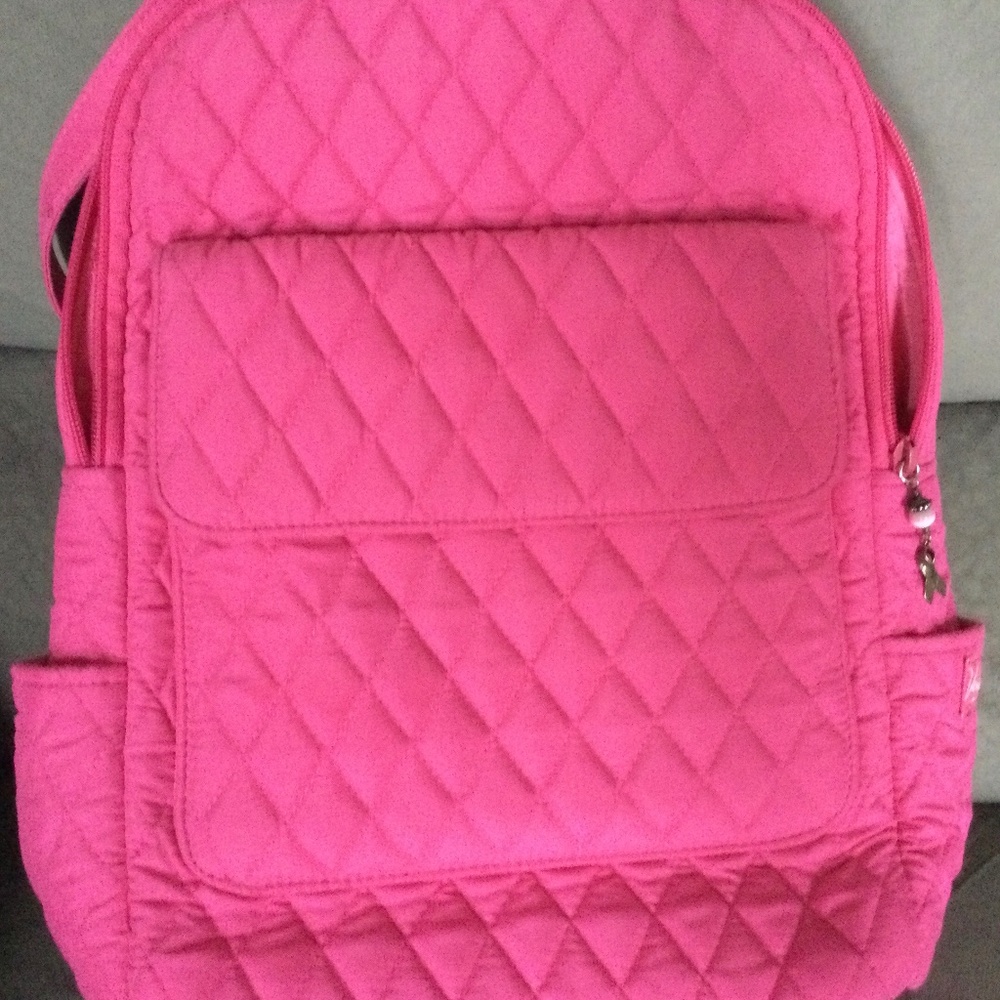 2004 Vera Bradley Classic Pink Microfiber Backpack